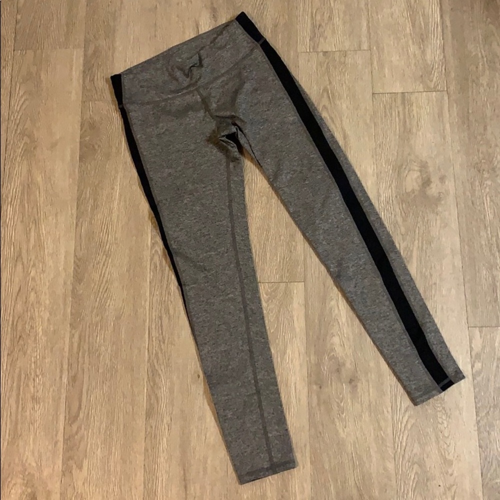 Gray and black leggings